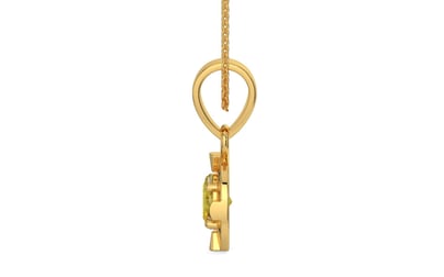 Gold Ceylon Yellow Sapphire Pendant Rare Quality (P11)