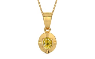 Gold Ceylon Yellow Sapphire Pendant Rare Quality (P11)