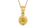 Gold Ceylon Yellow Sapphire Pendant Rare Quality (P11)