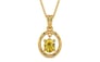 Gold Ceylon Yellow Sapphire Pendant Rare Quality (P2)