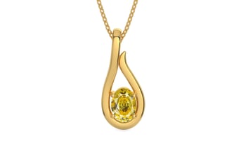 Gold Ceylon Yellow Sapphire Pendant Rare Quality (P9)