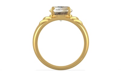 Gold Ceylon Yellow Sapphire Ring Fine Quality (R4)