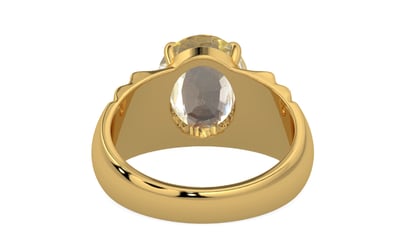 Gold Ceylon Yellow Sapphire Ring Fine Quality (R4)