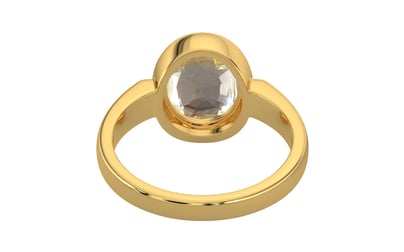 Gold Ceylon Yellow Sapphire Ring Fine Quality (R6)