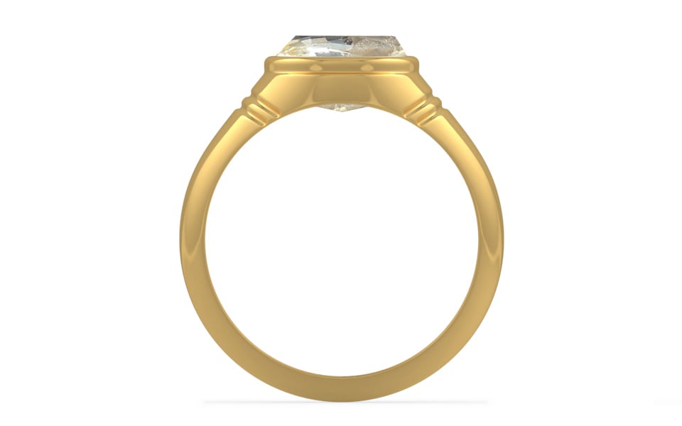 Gold Ceylon Yellow Sapphire Ring Fine Quality (R7)