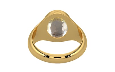 Gold Ceylon Yellow Sapphire Ring Fine Quality (R7)