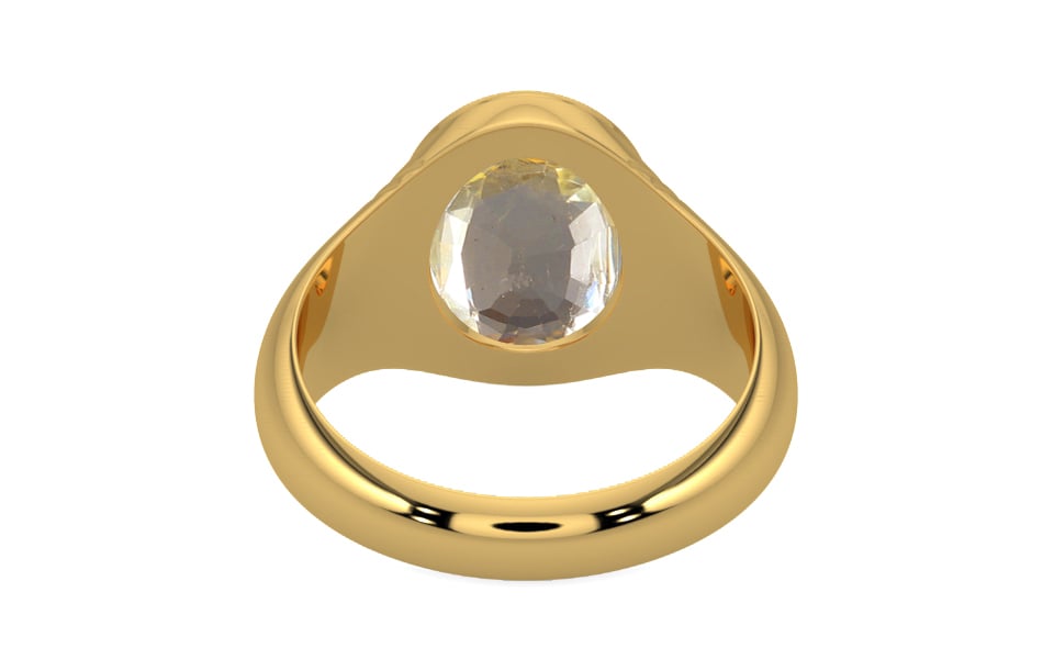 Gold Ceylon Yellow Sapphire Ring Fine Quality (R7)