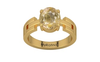 Gold Ceylon Yellow Sapphire Ring Fine Quality (R8)