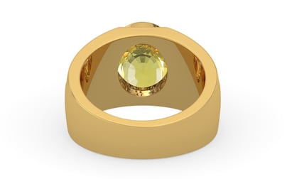 Gold Ceylon Yellow Sapphire Ring Limited Quality (R1)