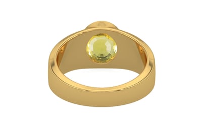 Gold Ceylon Yellow Sapphire Ring Limited Quality (R10)