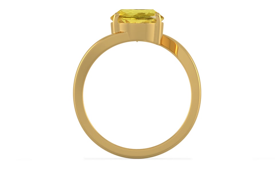 Gold Ceylon Yellow Sapphire Ring Limited Quality (R2)