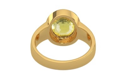 Gold Ceylon Yellow Sapphire Ring Limited Quality (R3)