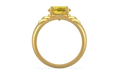 Gold Ceylon Yellow Sapphire Ring Limited Quality (R4)