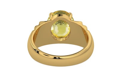 Gold Ceylon Yellow Sapphire Ring Limited Quality (R4)