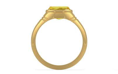 Gold Ceylon Yellow Sapphire Ring Limited Quality (R7)