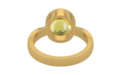 Gold Ceylon Yellow Sapphire Ring Limited Quality (R9)