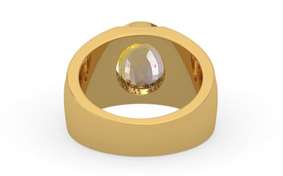 Gold Ceylon Yellow Sapphire Ring Prime Prime Quality (R1)