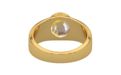 Gold Ceylon Yellow Sapphire Ring Prime Quality (R10)