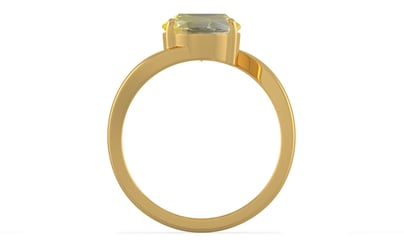 Gold Ceylon Yellow Sapphire Ring Prime Quality (R2)