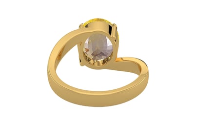 Gold Ceylon Yellow Sapphire Ring Prime Quality (R2)