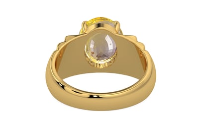 Gold Ceylon Yellow Sapphire Ring Prime Quality (R4)