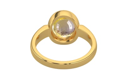 Gold Ceylon Yellow Sapphire Ring Prime Quality (R6)