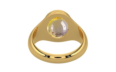 Gold Ceylon Yellow Sapphire Ring Prime Quality (R7)