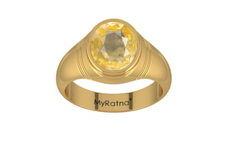 Gold Ceylon Yellow Sapphire Ring Prime Quality (R7)