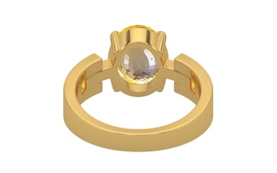 Gold Ceylon Yellow Sapphire Ring Prime Quality (R8)