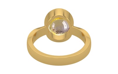 Gold Ceylon Yellow Sapphire Ring Prime Quality (R9)