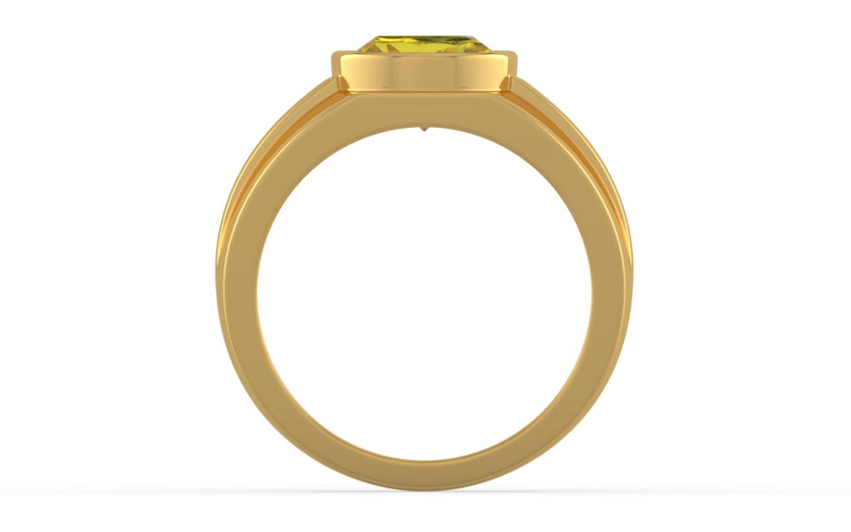 Gold Ceylon Yellow Sapphire Ring Rare Quality (R1)