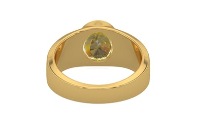 Gold Ceylon Yellow Sapphire Ring Rare Quality (R10)