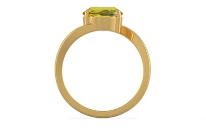 Gold Ceylon Yellow Sapphire Ring Rare Quality (R2)