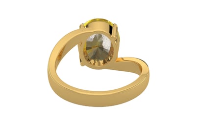 Gold Ceylon Yellow Sapphire Ring Rare Quality (R2)