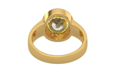 Gold Ceylon Yellow Sapphire Ring Rare Quality (R3)