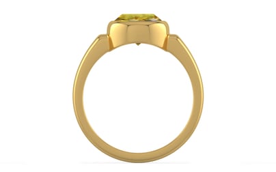 Gold Ceylon Yellow Sapphire Ring Rare Quality (R6)