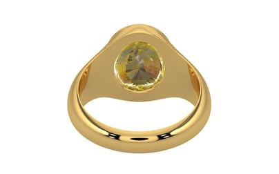 Gold Ceylon Yellow Sapphire Ring Rare Quality (R7)