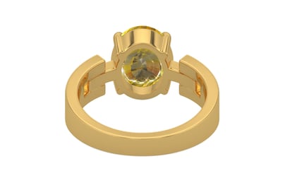 Gold Ceylon Yellow Sapphire Ring Rare Quality (R8)