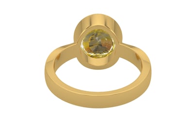 Gold Ceylon Yellow Sapphire Ring Rare Quality (R9)