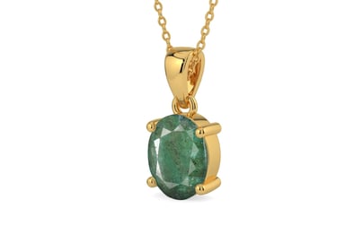 Gold Emerald Pendant Fine Quality (P10)