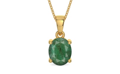 Gold Emerald Pendant Fine Quality (P10)