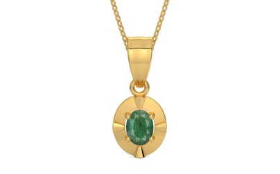 Gold Emerald Pendant Fine Quality (P11)