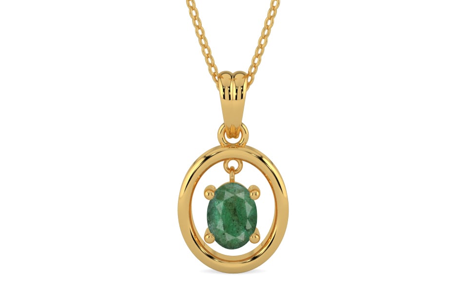 Gold Emerald Pendant Fine Quality (P2)