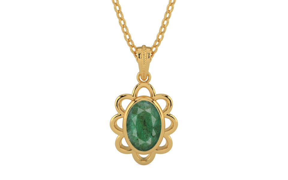 Gold Emerald Pendant Fine Quality (P3)