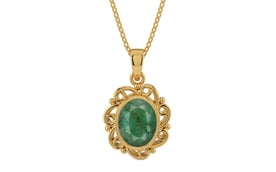 Gold Emerald Pendant Fine Quality (P5)
