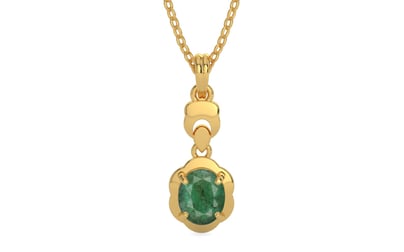 Gold Emerald Pendant Fine Quality (P6)