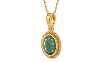 Gold Emerald Pendant Fine Quality (P7)