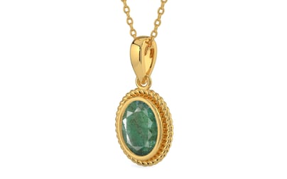Gold Emerald Pendant Fine Quality (P7)