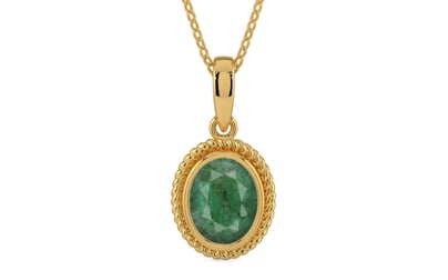Gold Emerald Pendant Fine Quality (P7)