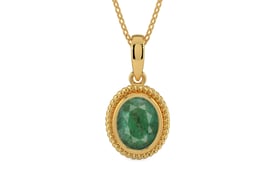 Gold Emerald Pendant Fine Quality (P7)